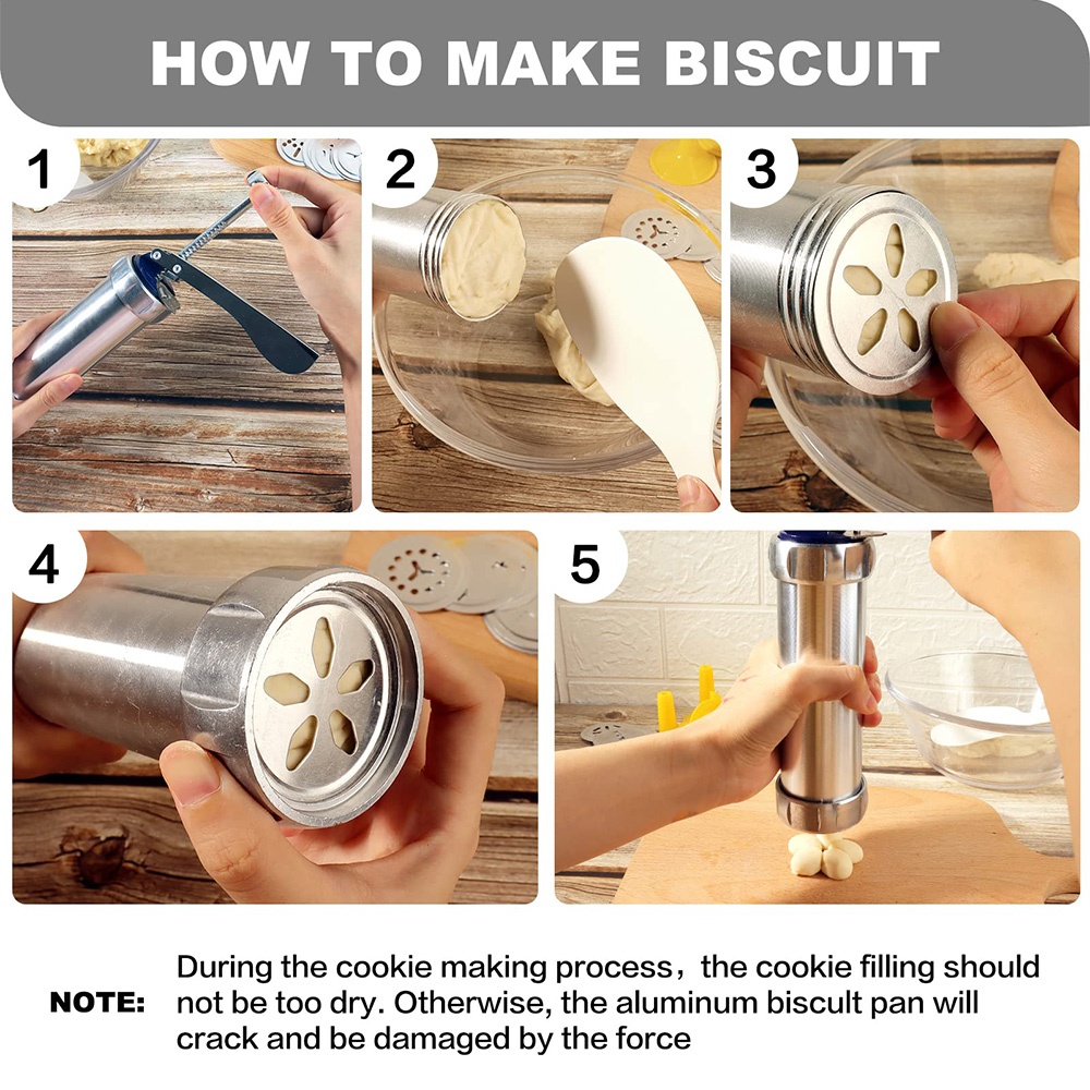 Cookie Press Gun Kit  Aluminum - đánh giá và giá Churros Maker Gun
